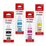 Canon Pixma GI 490 Original Ink Bottle Refill BKCMY Genuine Made in Japan